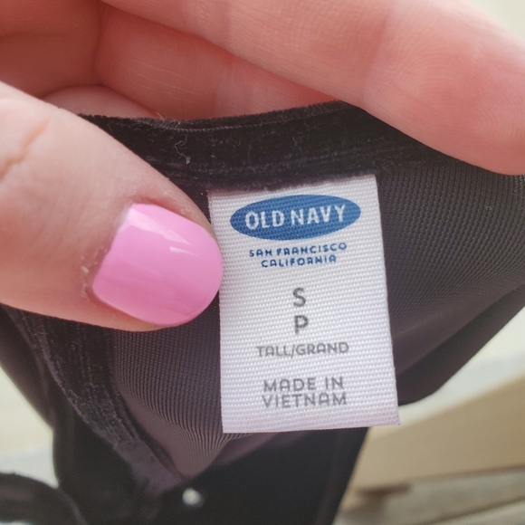 Old Navy Sleeveless Black A-Line Velour Dress Size Small Tall NWOT - Picture 2 of 12